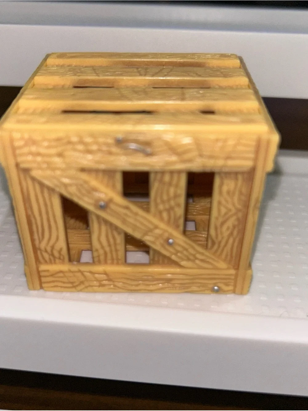 WWE Jakks Mattel Wrestling Action Figure Size Accessory LightWood Colored Crate!